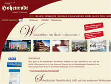 Tablet Screenshot of hohenrodt.de